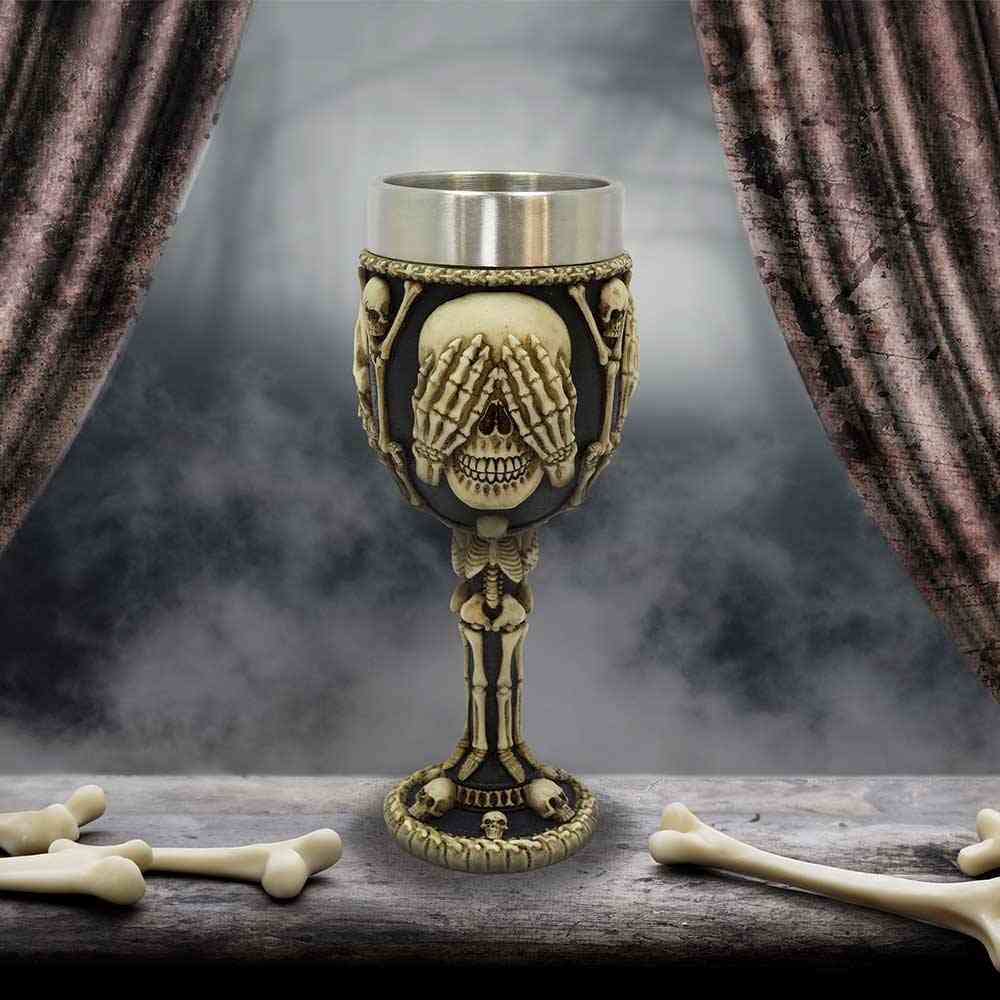 Nemesis Now - Three Wise Skeleton 20cm Kelch - Mehrfarben
